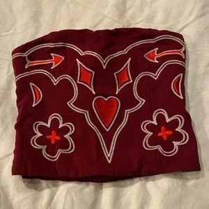 VRG GRL Embroidered Tube Top